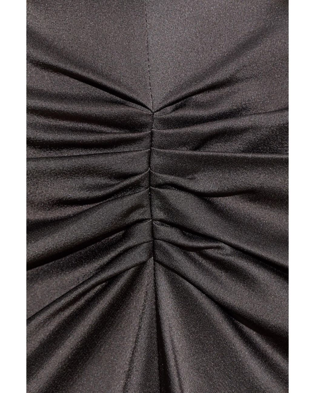 Victoria Beckham Brown Gathered Crepe Midi Skirt