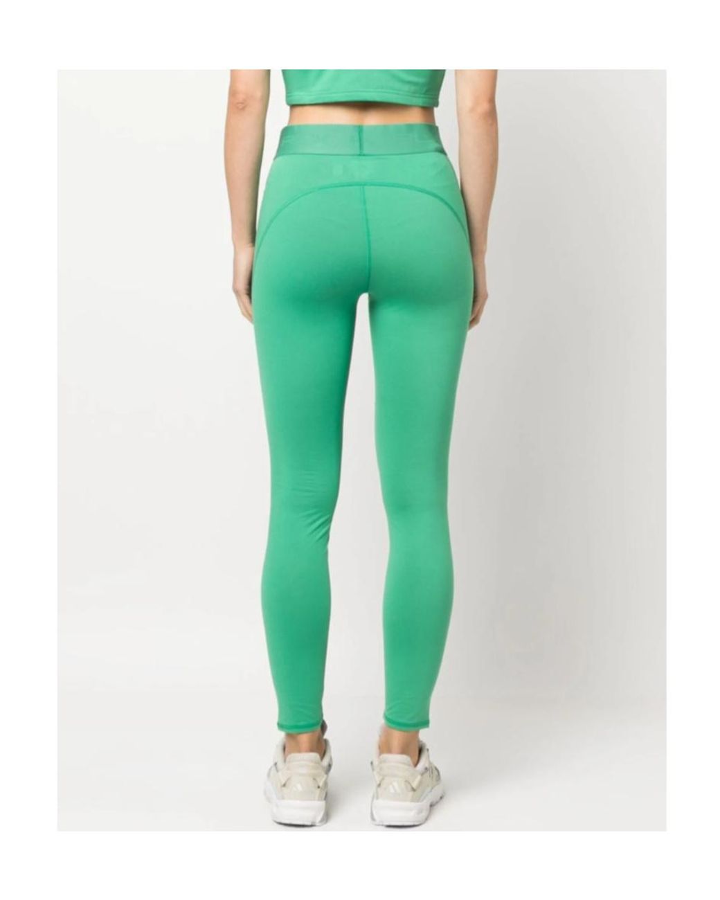 Polo Ralph Lauren Green Rlx Ralph Lauren Logo-Waist Cropped Skinny Leggings