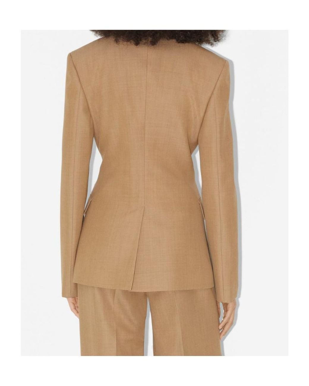 Burberry Natural Single-Breasted Tailored Jacket