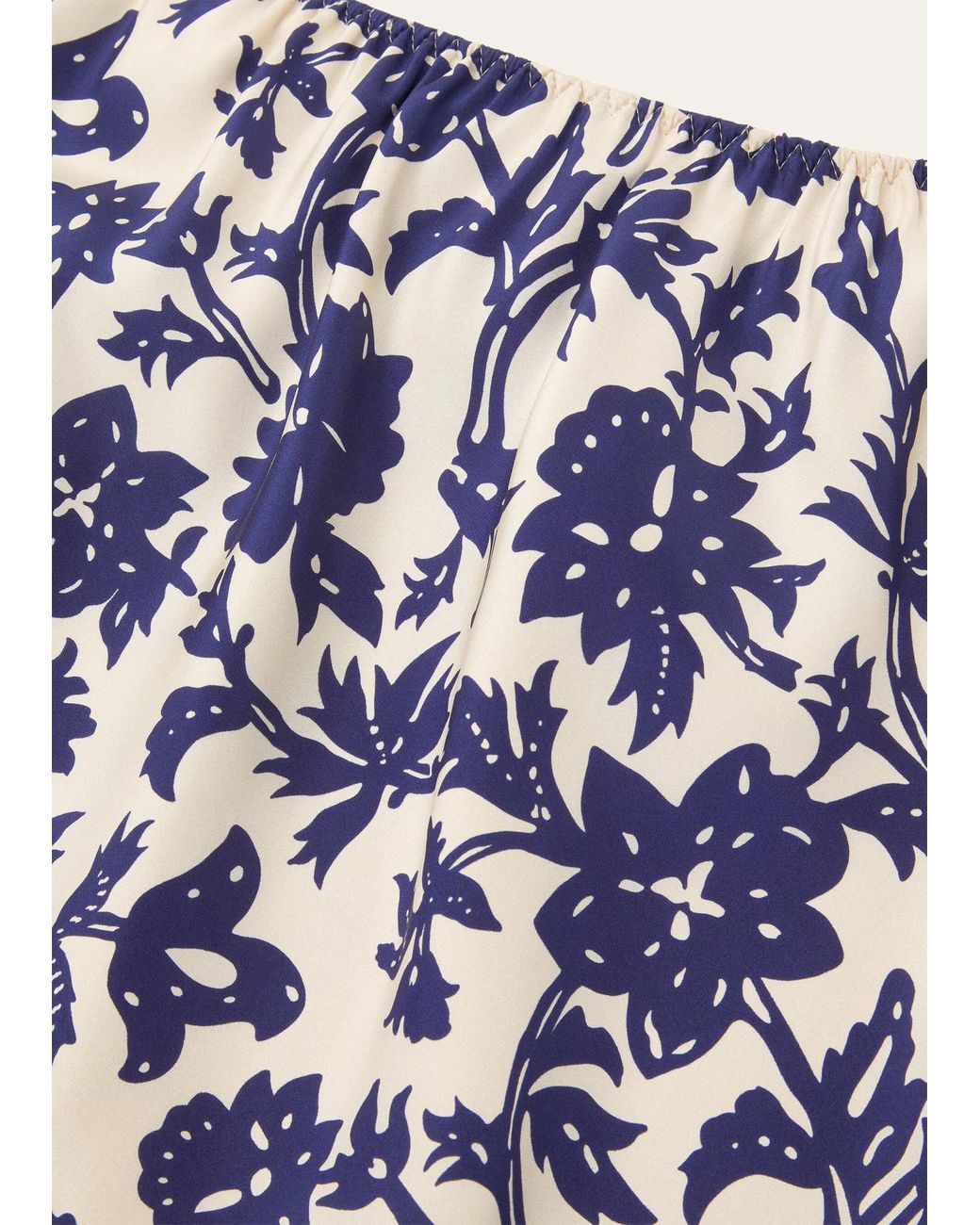 Loro Piana Blue Printed Midi Skirt