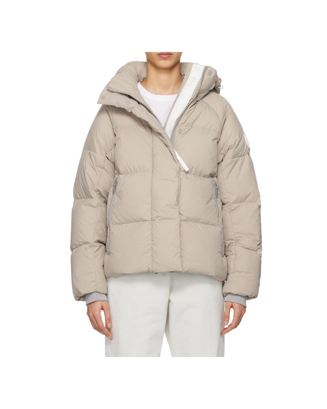 Canada Goose Brown Hooded Quilted Down Jacket