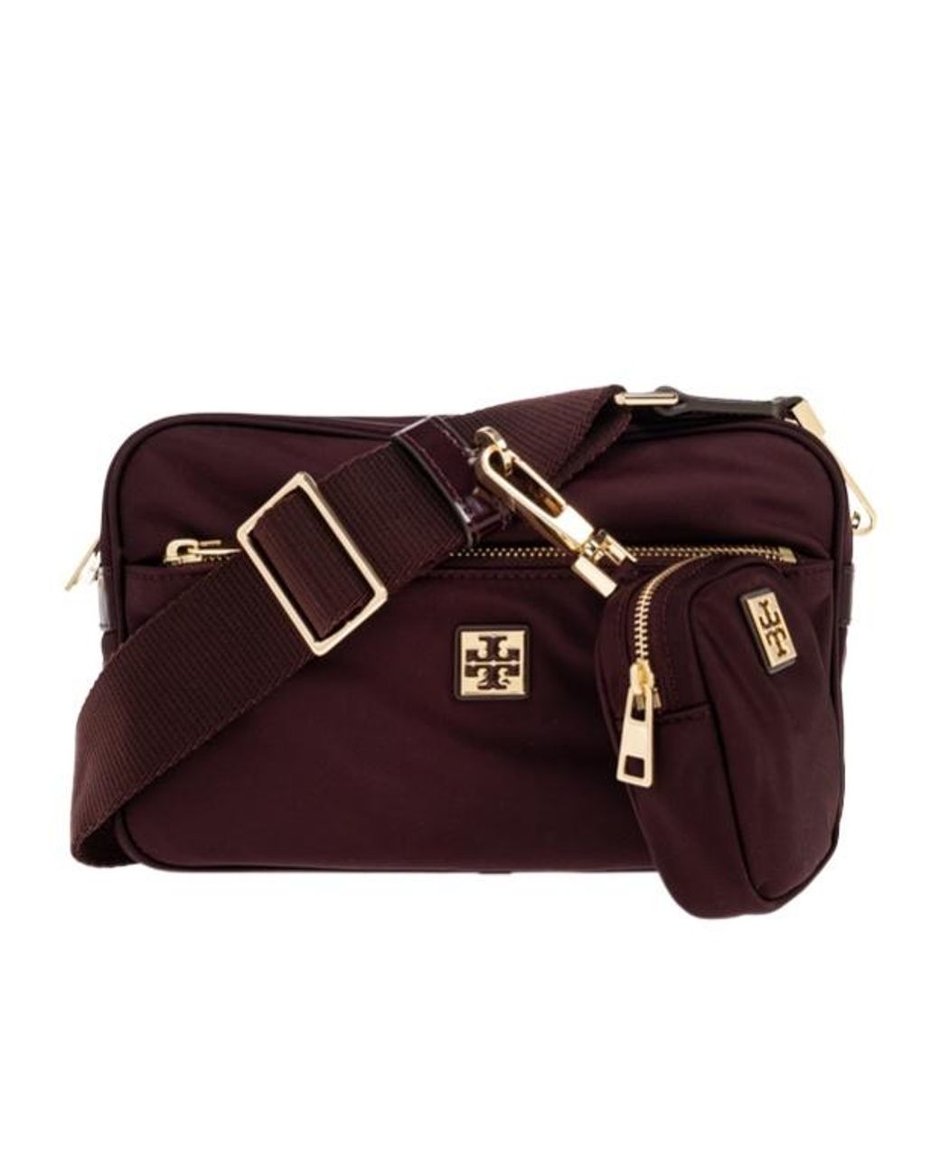 Tory Burch Purple Virginia Zip Shoulder Bag
