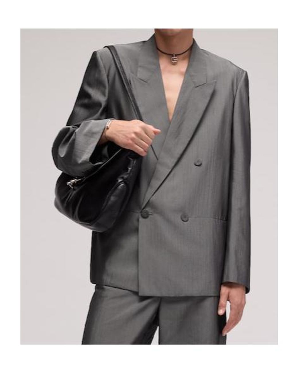 Gucci Gray Silk Merino Wool Jacket for men