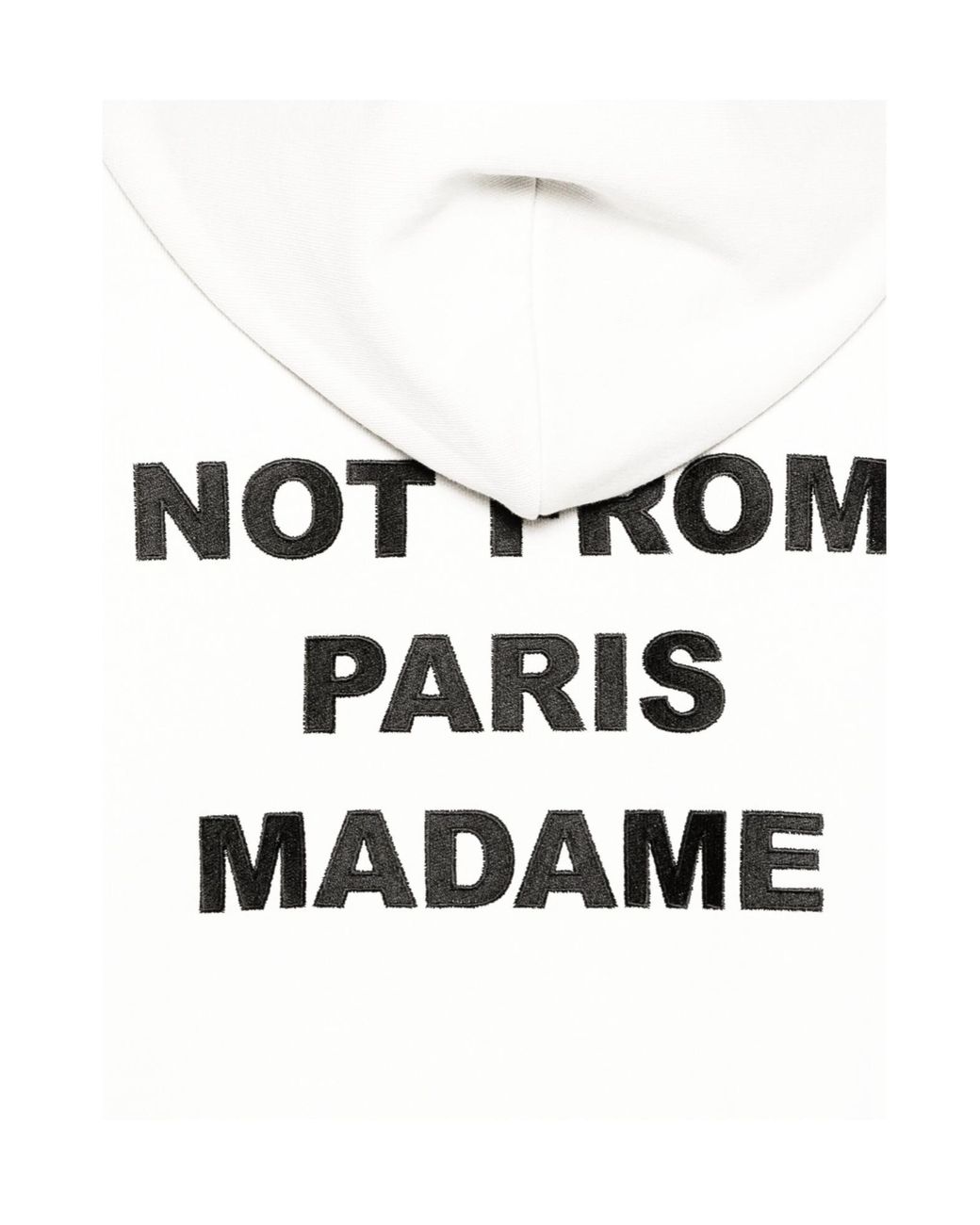 Drole de Monsieur White Drôle De Monsieur Slogan-Printed Drawstring Hoodie for men