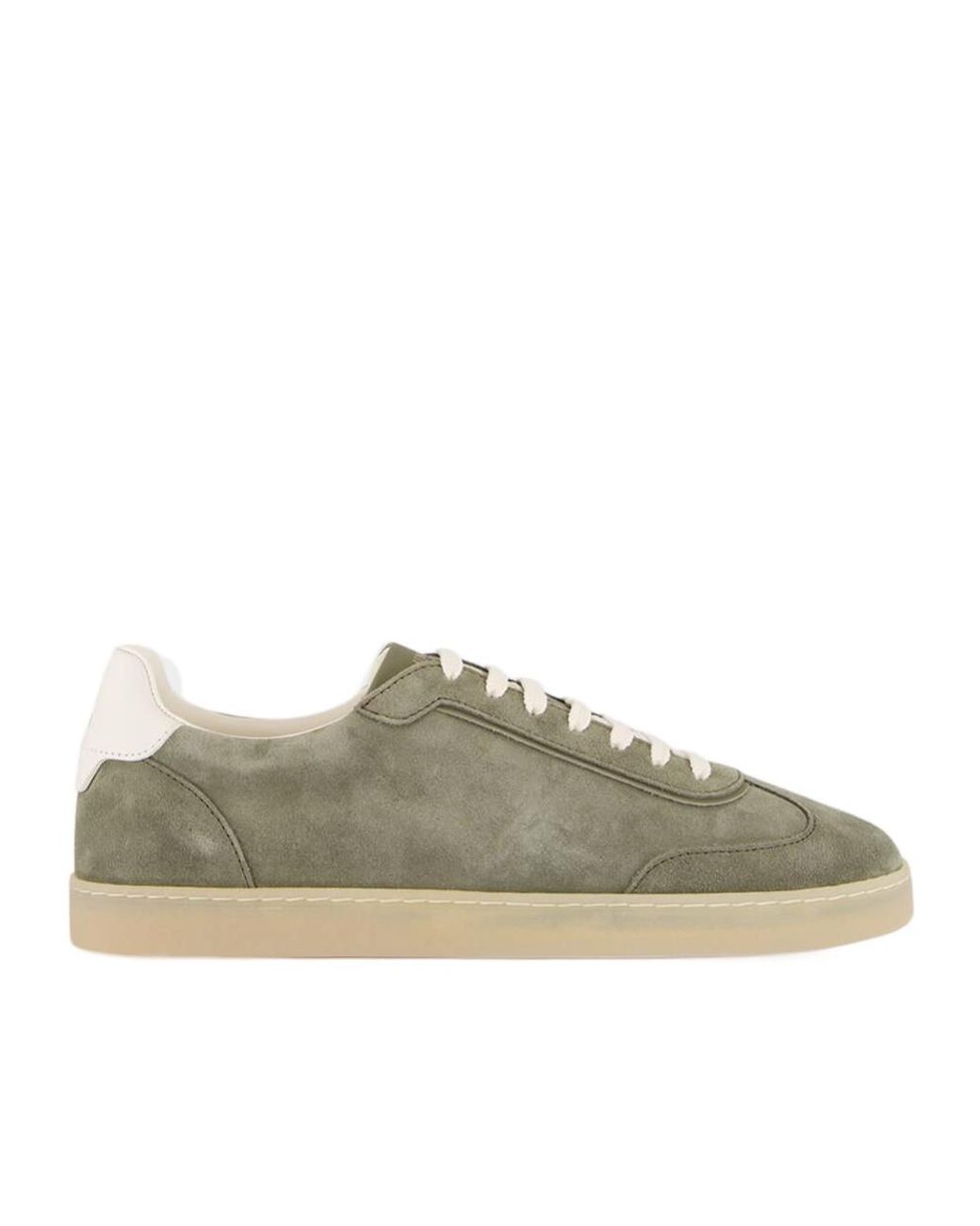Brunello Cucinelli Green Low Top Lace-Up Sneakers for men