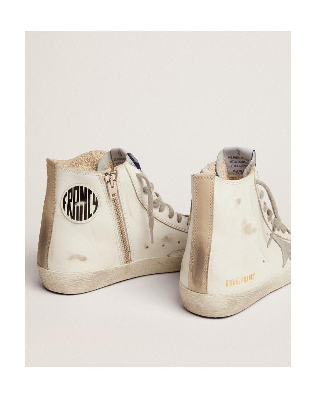 Golden Goose Deluxe Brand Natural Francy High-Top Sneakers