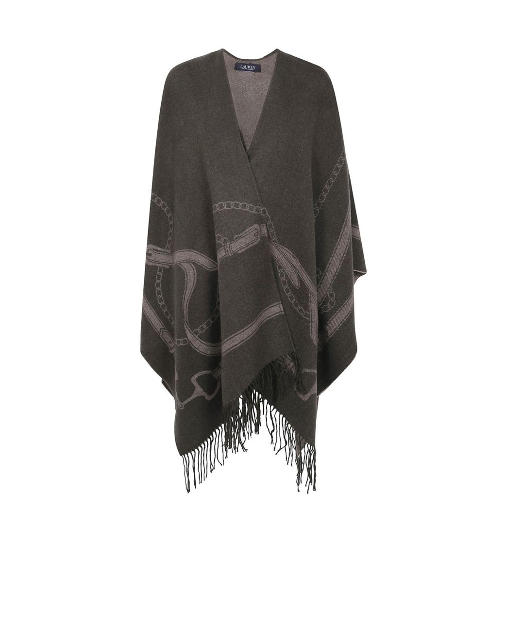 Ralph Lauren Gray 'Ruana' Poncho
