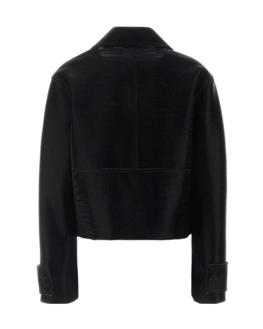 Gucci Black Double Breasted Leather Jacket