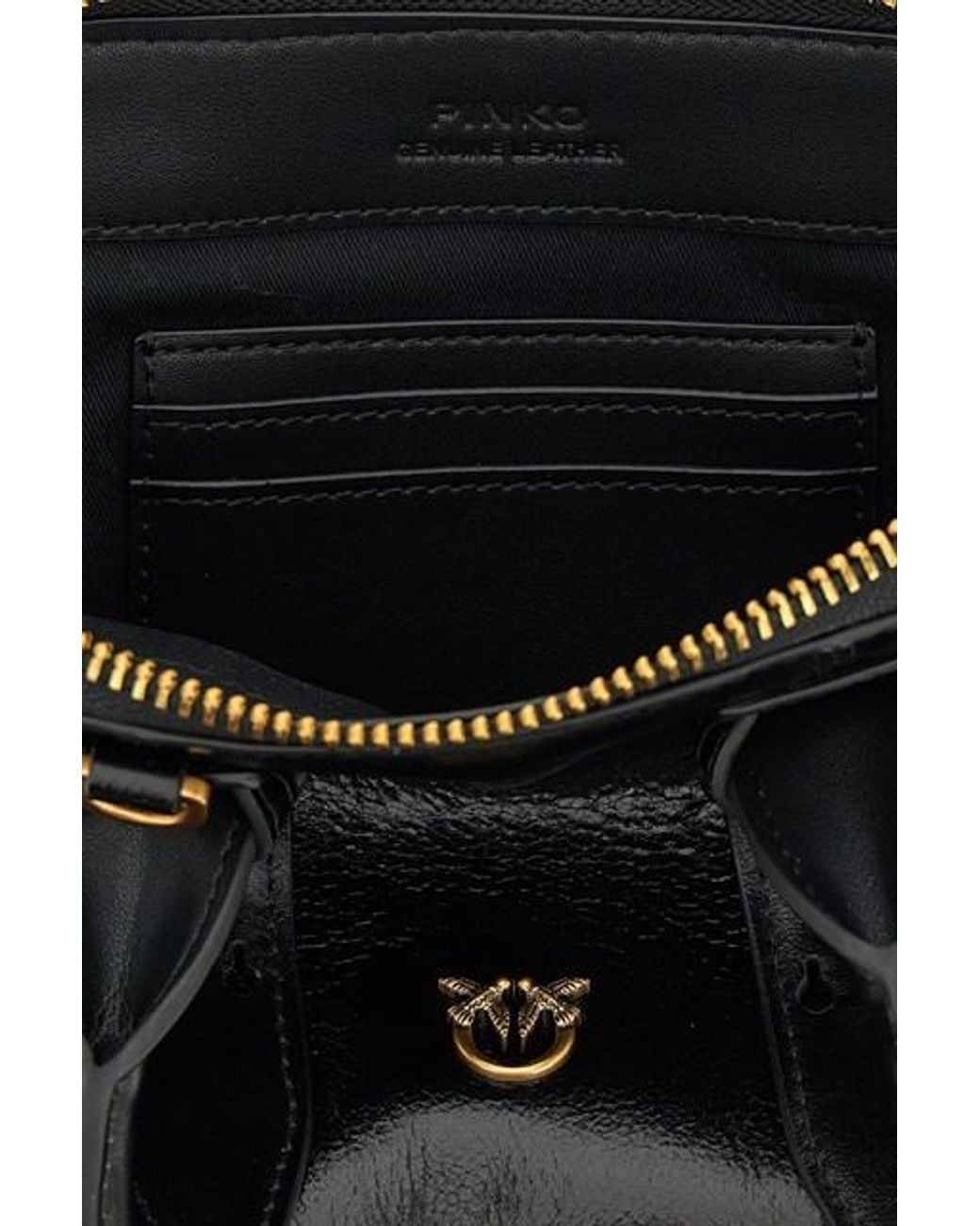 Pinko Black Bowling Mini Handbag