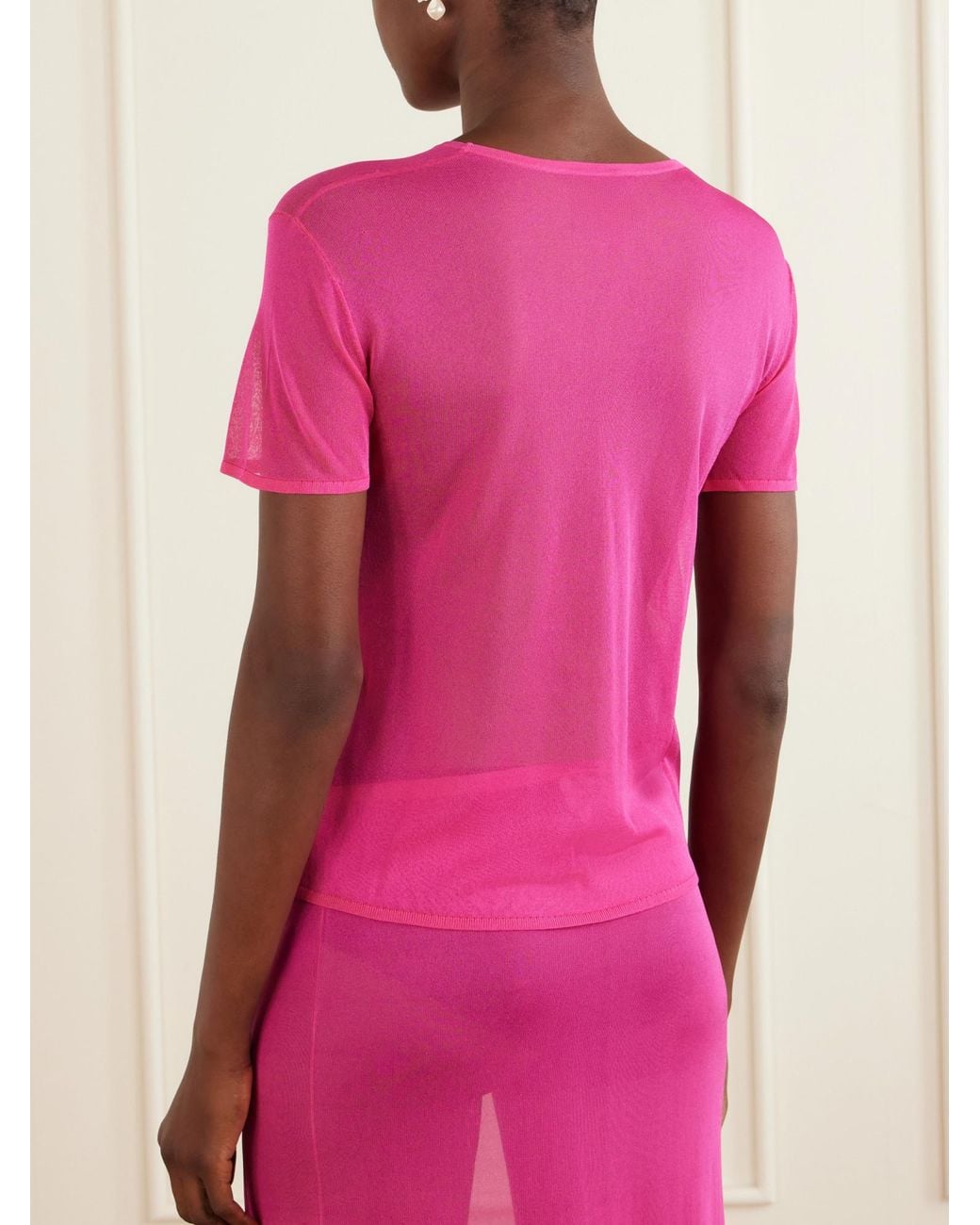 Leset Pink Jack Knitted T-Shirt