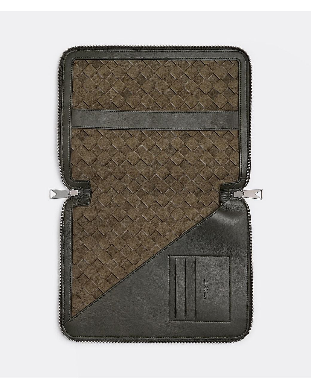 Bottega Veneta Black Intrecciato Document Holder for men