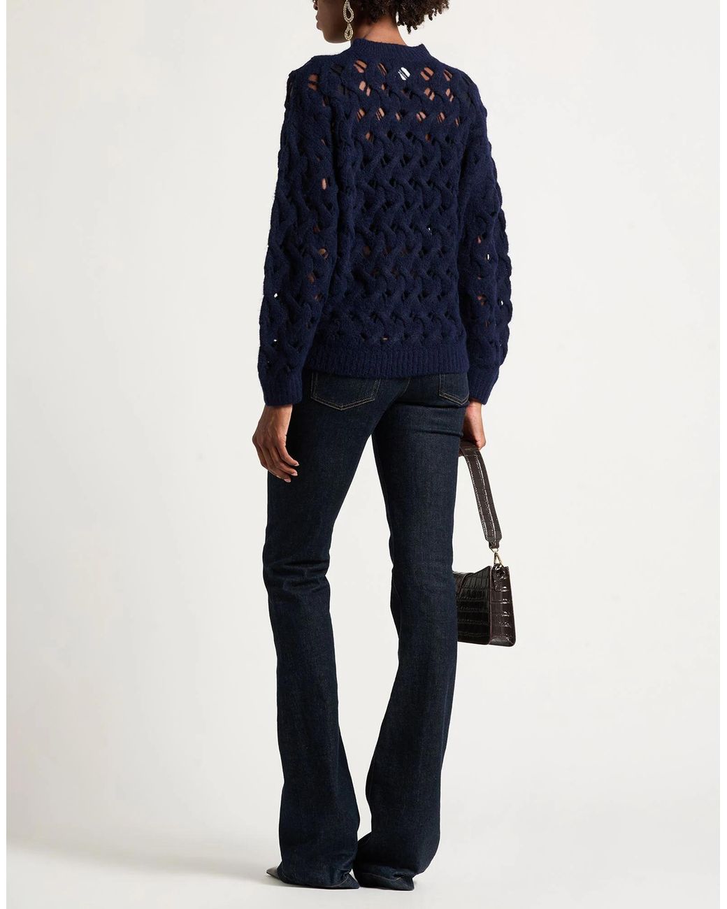 Isabel Marant Blue Solid-Colored Knit Top