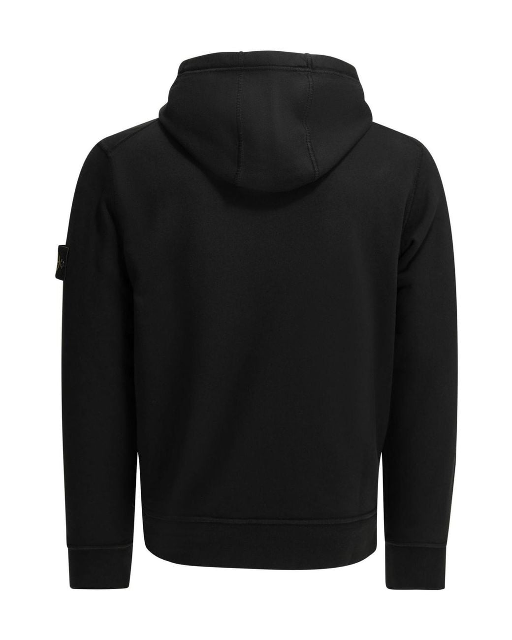 Stone Island Black Logo Zip Up Sweatshirt for men
