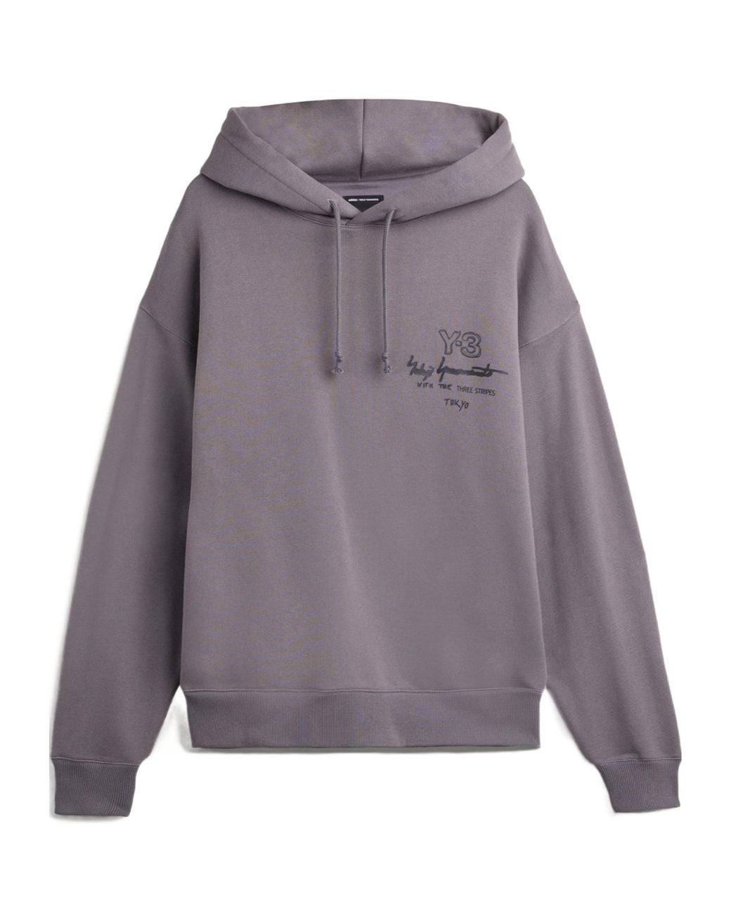 Y-3 Gray Graphic Ft Hoodie for men