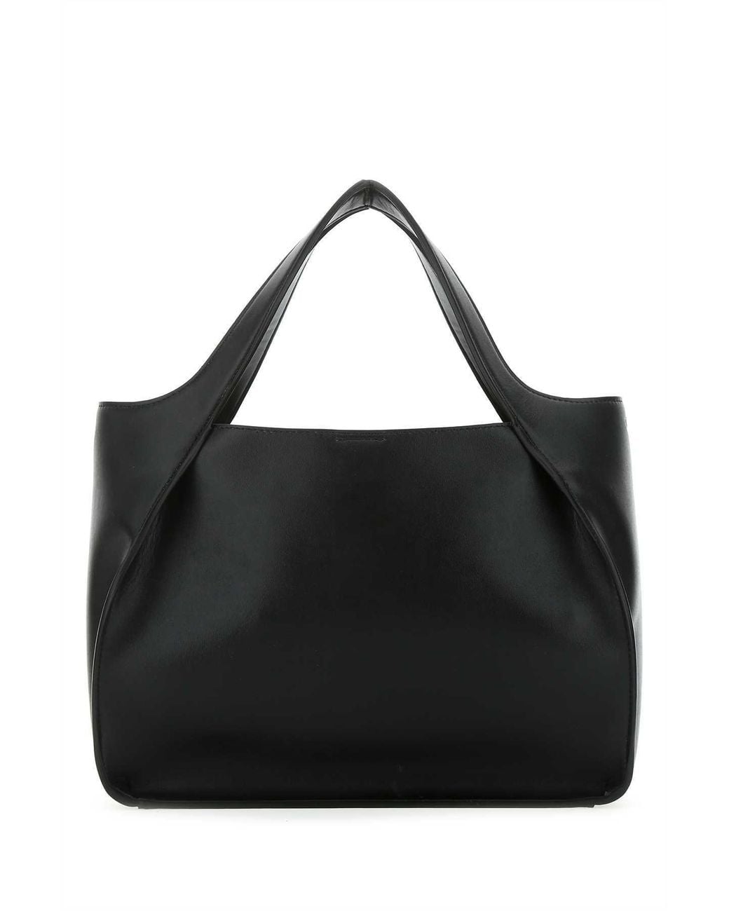 Stella McCartney Black Stella Logo Detailed Top Handle Bag