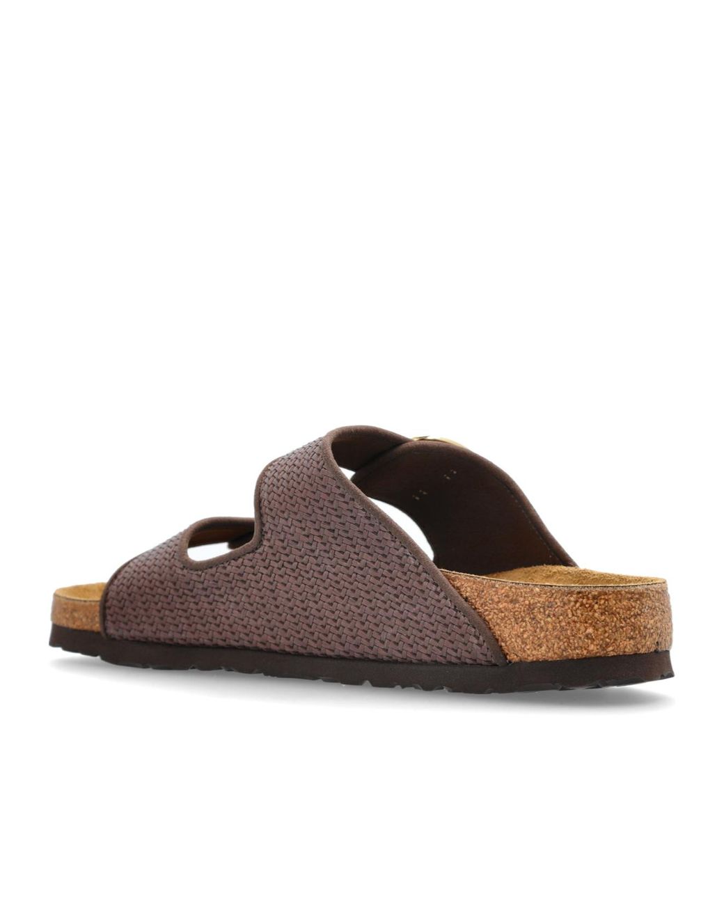 Birkenstock Brown Arizona Raffia Buckle-Strap Sandals
