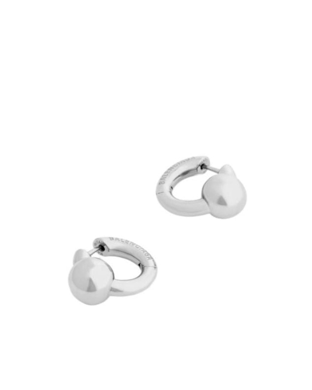 Balenciaga White Atom Hoop Earrings
