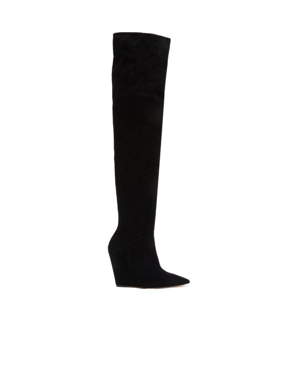 Stuart Weitzman Black Over-The-Knee Pointed Toe Boots