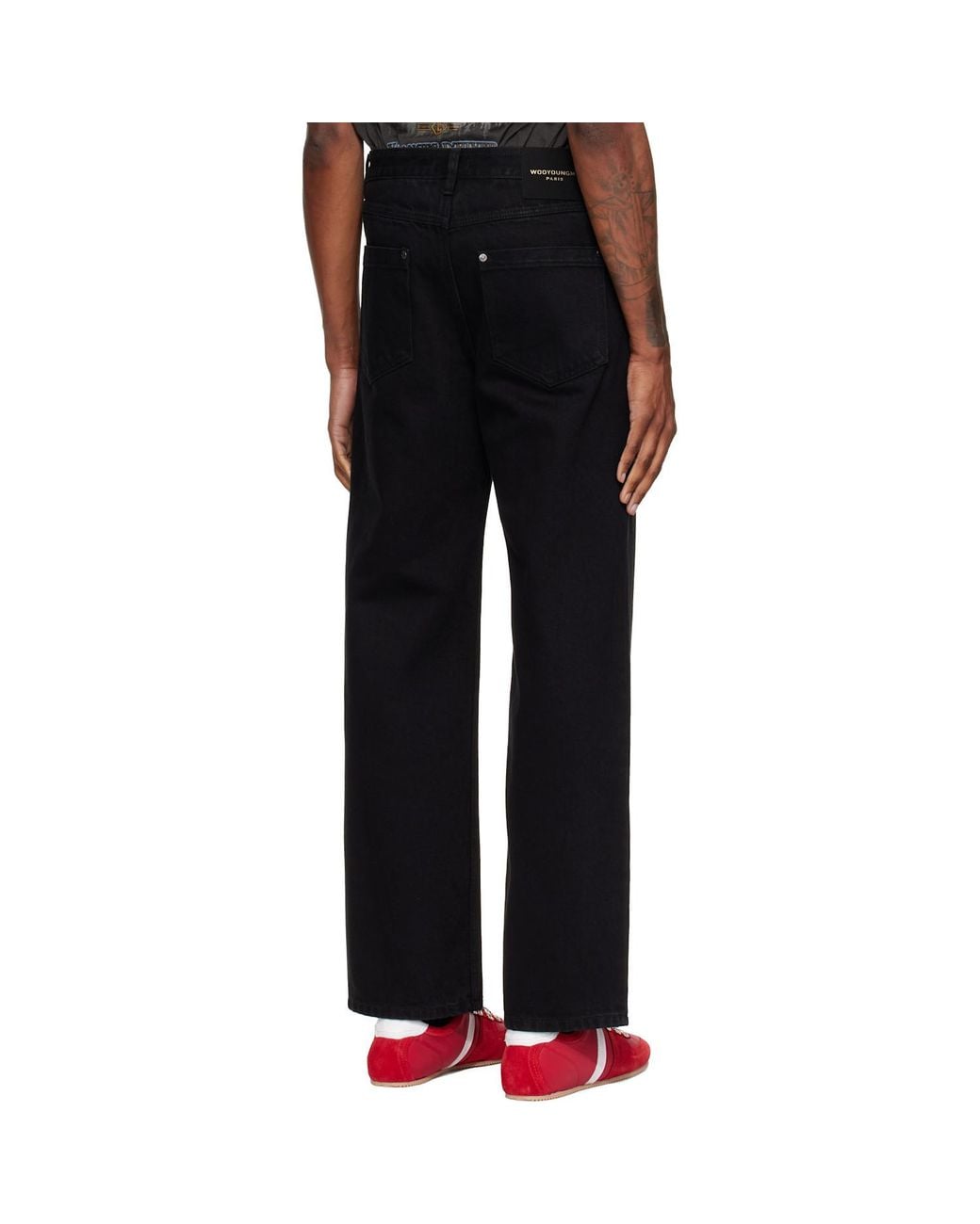 Wooyoungmi Black Straight-Leg Jeans for men