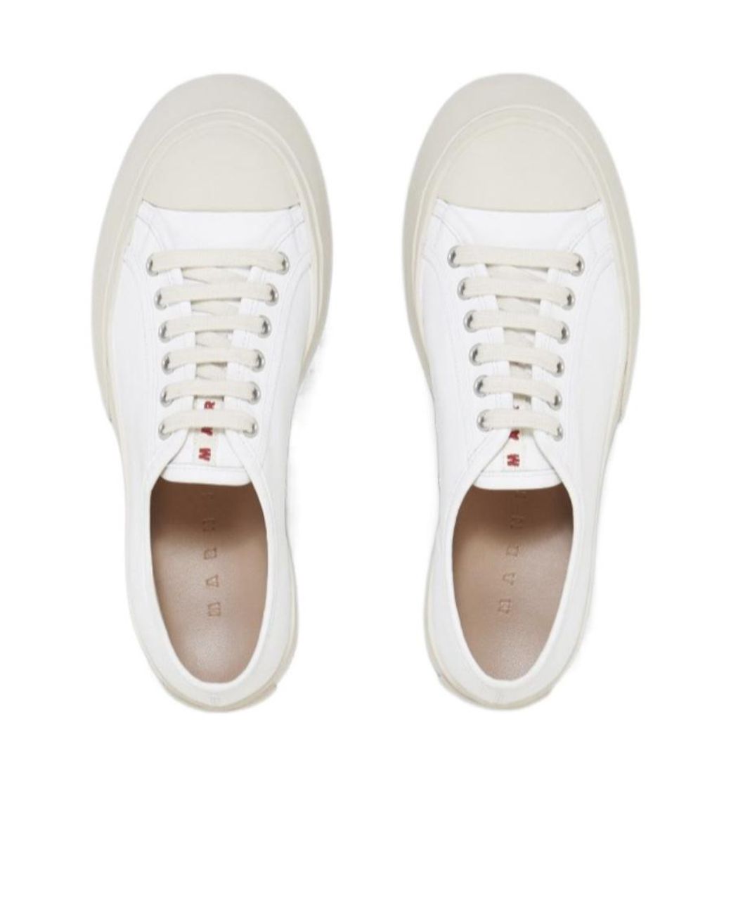 Marni White Pablo Lace-Up Sneakers for men
