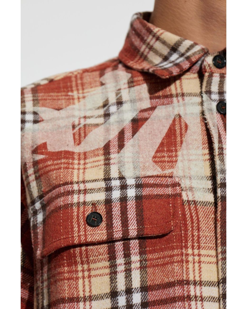 Palm Angels Red Long-Sleeved Shirt for men
