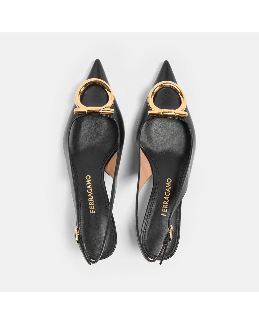 Ferragamo Metallic Sara Slingback