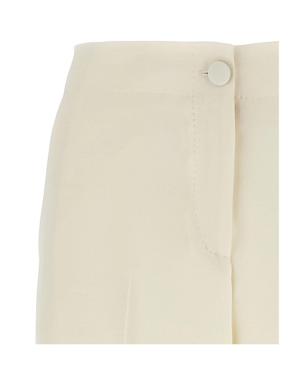 Brioni White Pleat Wide-Leg Pants