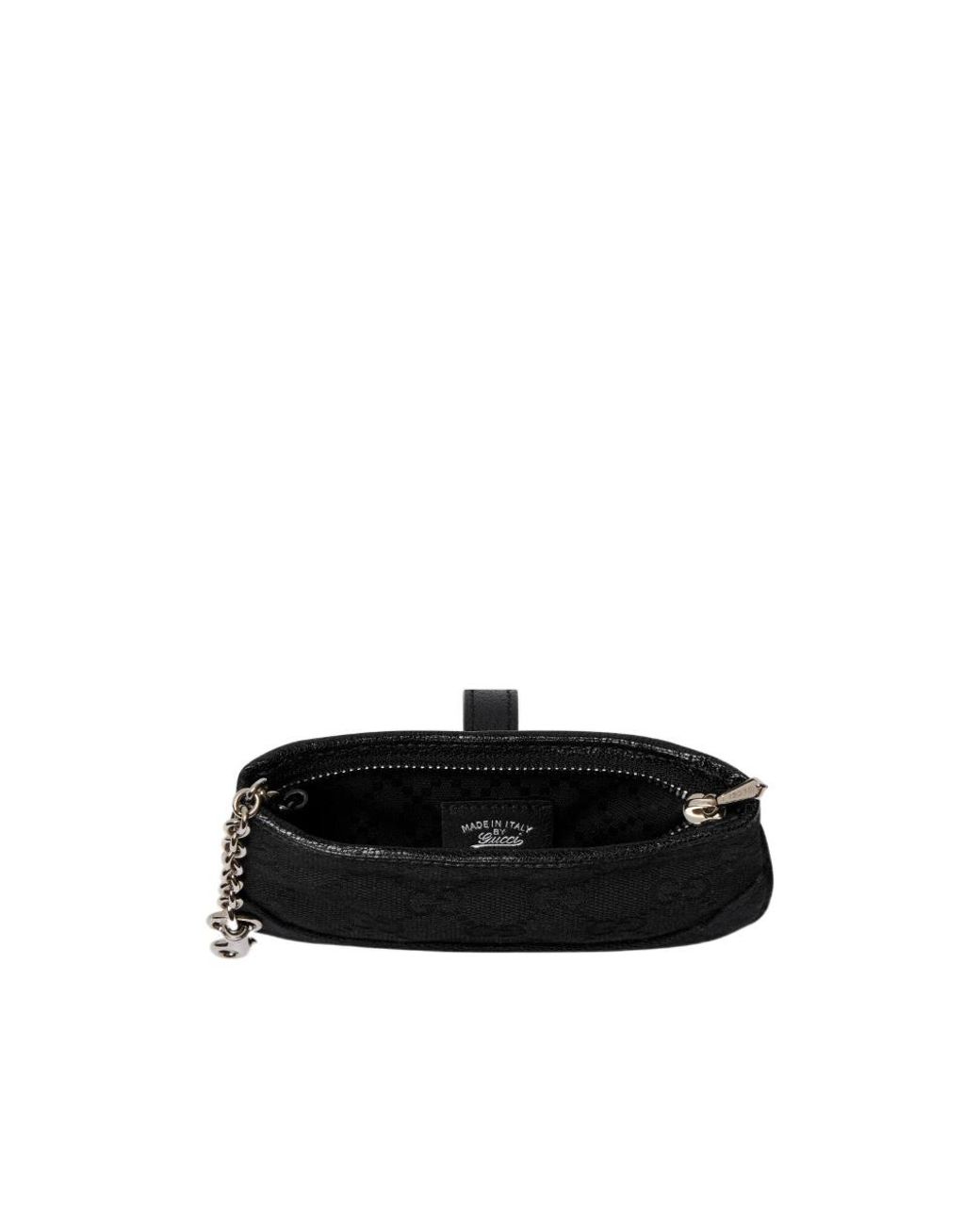 Gucci Black Jackie Zip Key Pouch