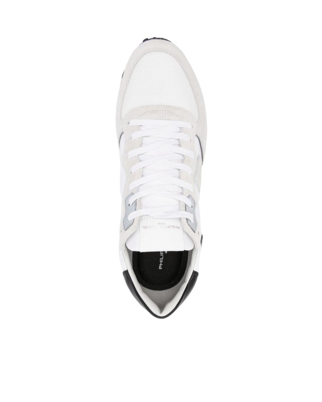 Philippe Model White Panelled Lace-Up Sneakers for men