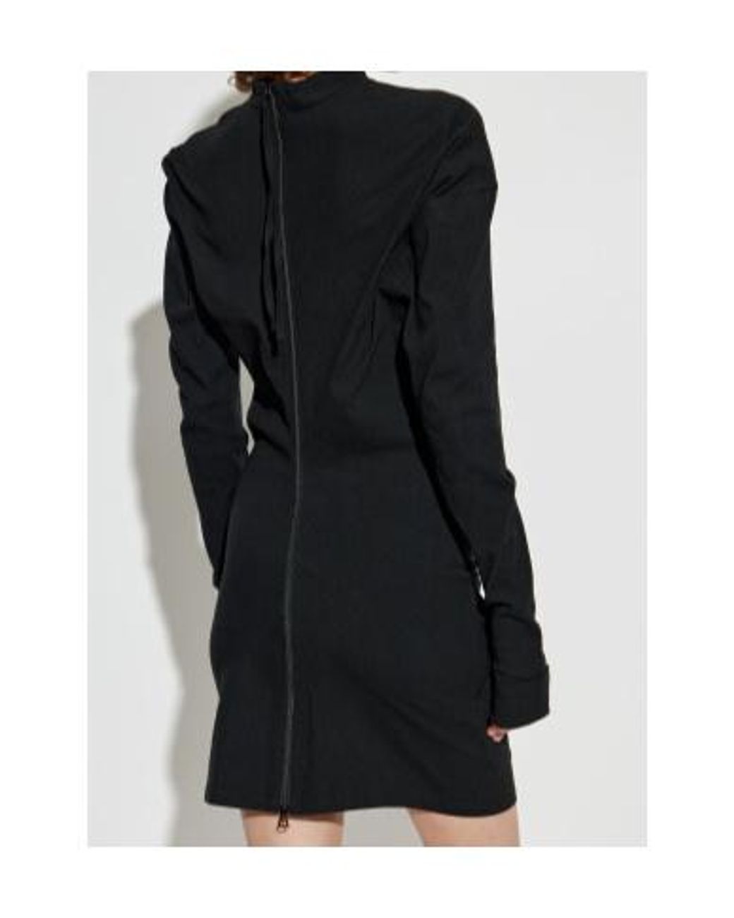 Issey Miyake Black Button-Front Pocket Mini Dress
