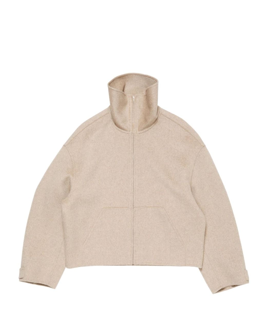 Acne Natural Funnel-Neck Boxy Jacket