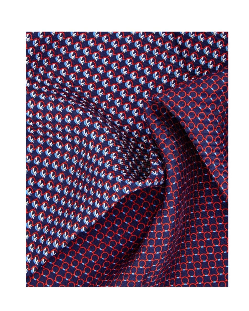 Ferragamo Purple Pegasus Pattern Pocket Handkerchief for men
