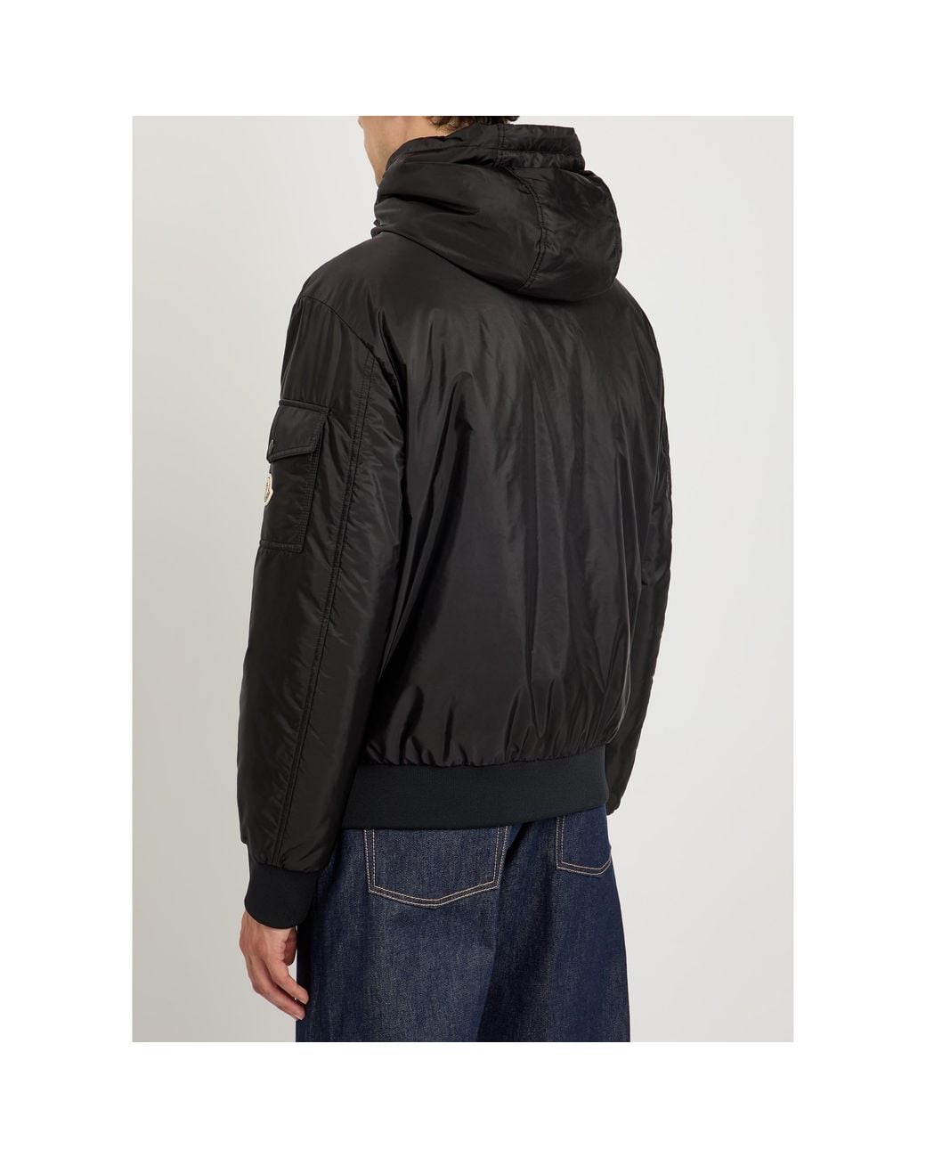 Moncler Black Waterproof Down Jacket for men