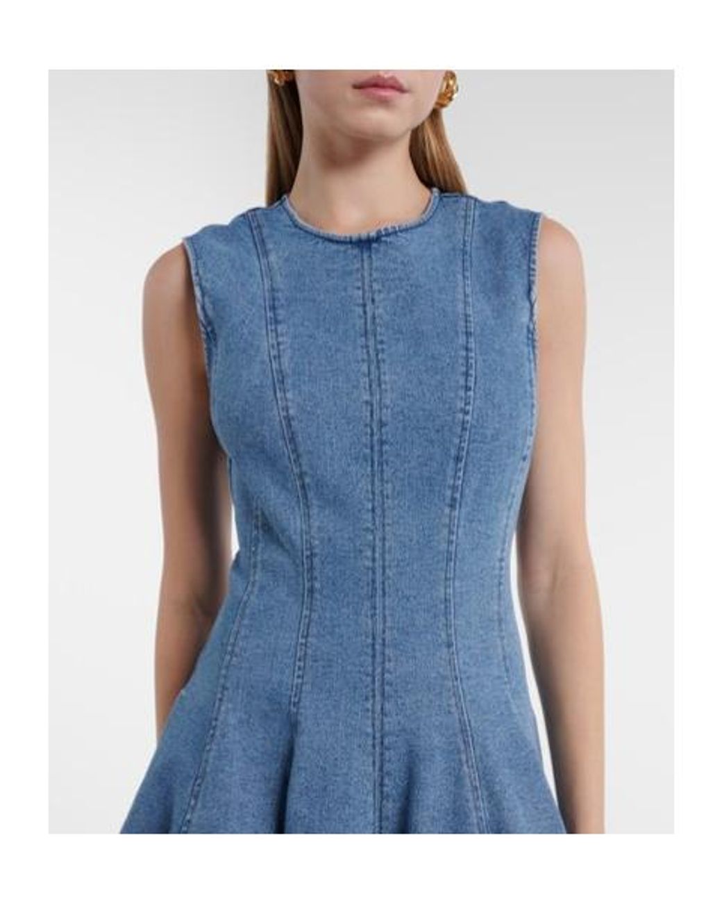 Jonathan Simkhai Blue Bowen Denim Maxi Dress