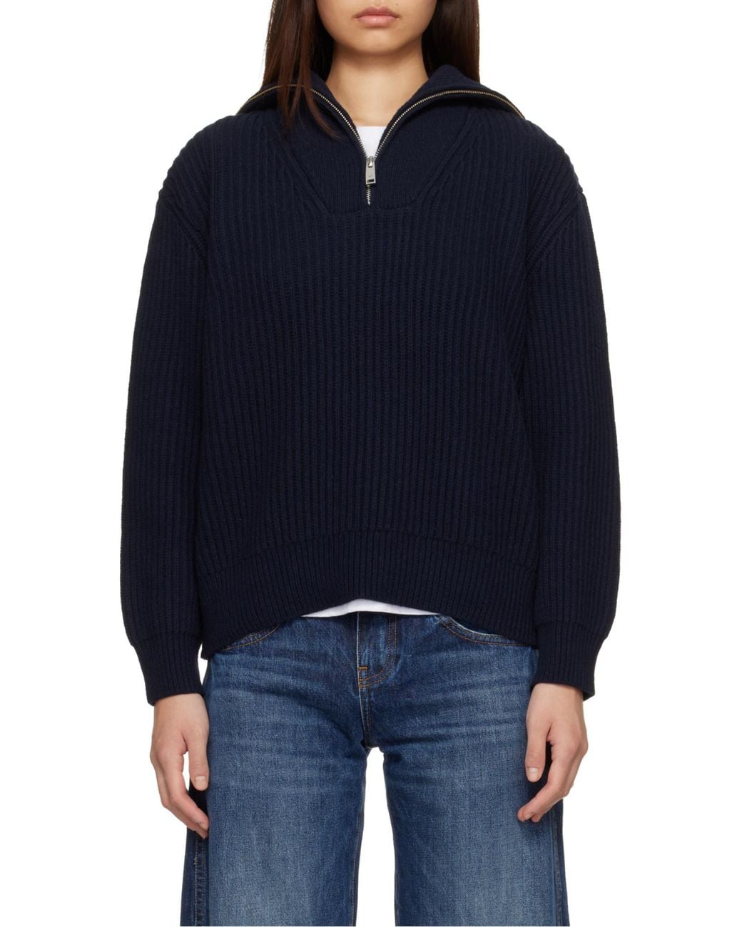 Anine Bing Blue Zip-Up Knitwear