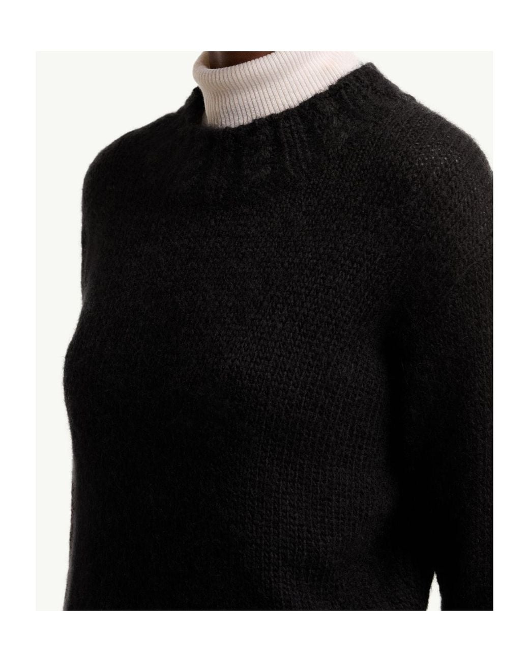 Moncler Black Logo Patch Crewneck Knitted Jumper