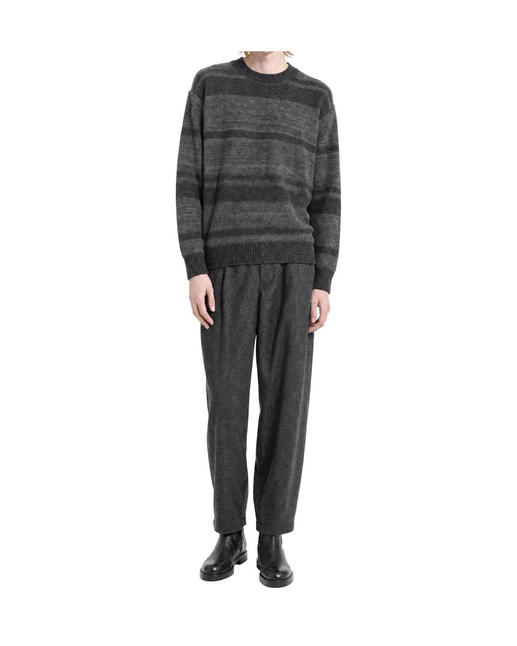Comme des Garçons Gray Comme Des Garçons Homme Striped Knitted Sweater for men