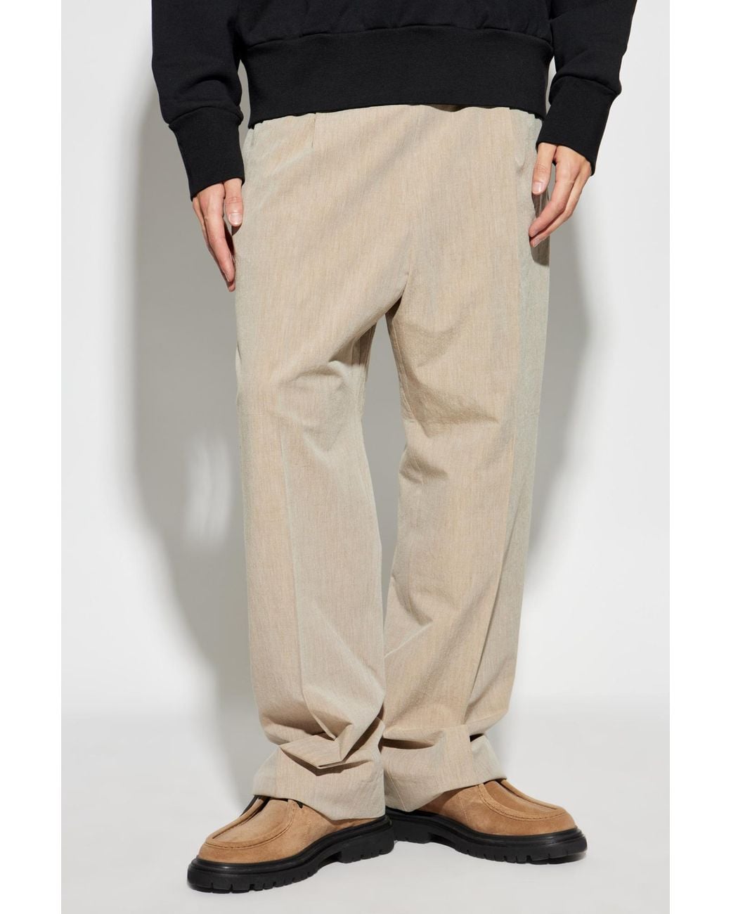 Fear Of God Natural Logo Patch Drawstring Trousers for men