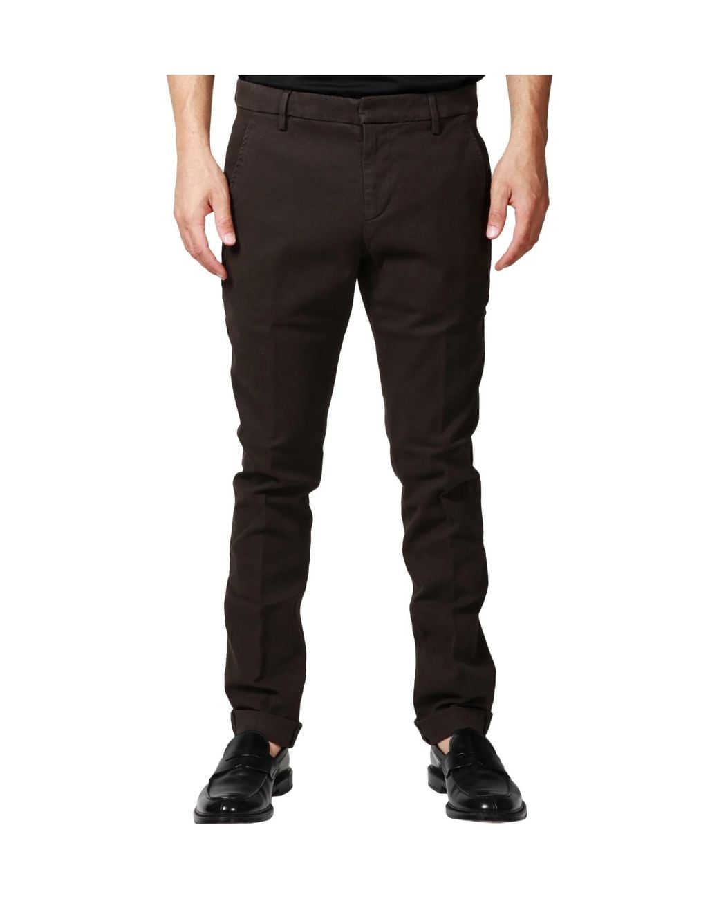 Dondup Black Gaubert Button Trousers for men