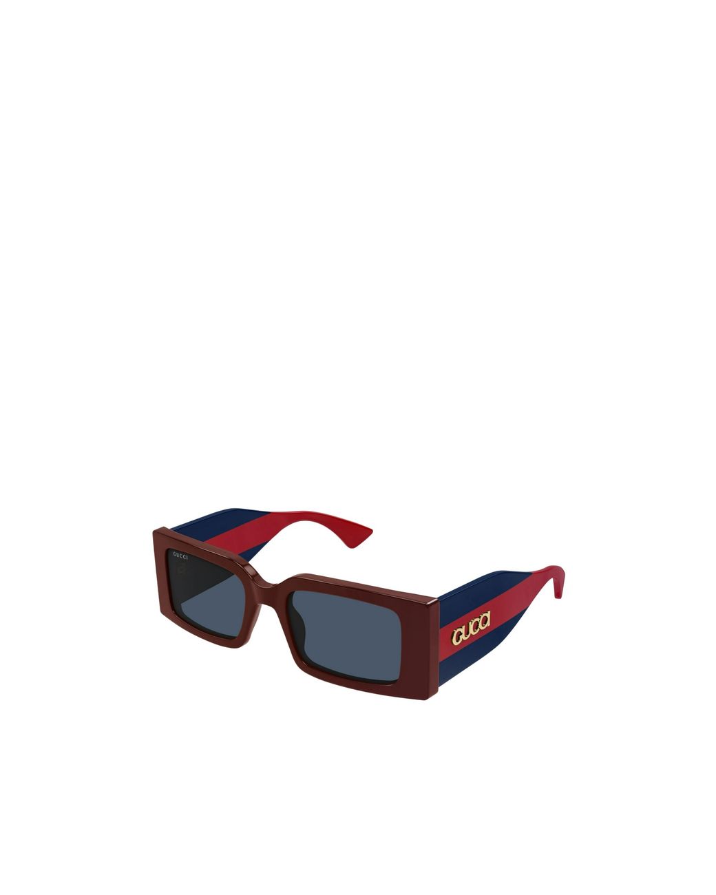 Gucci White Eyewear Rectangle-Frame Sunglasses