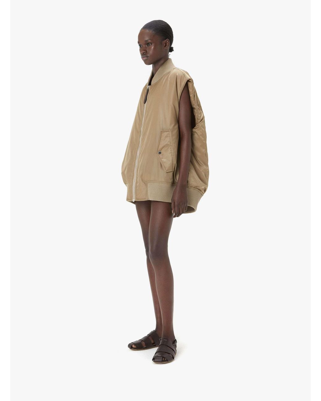 J.W. Anderson Brown Jw Anderson Sleeveless Bomber Jacket