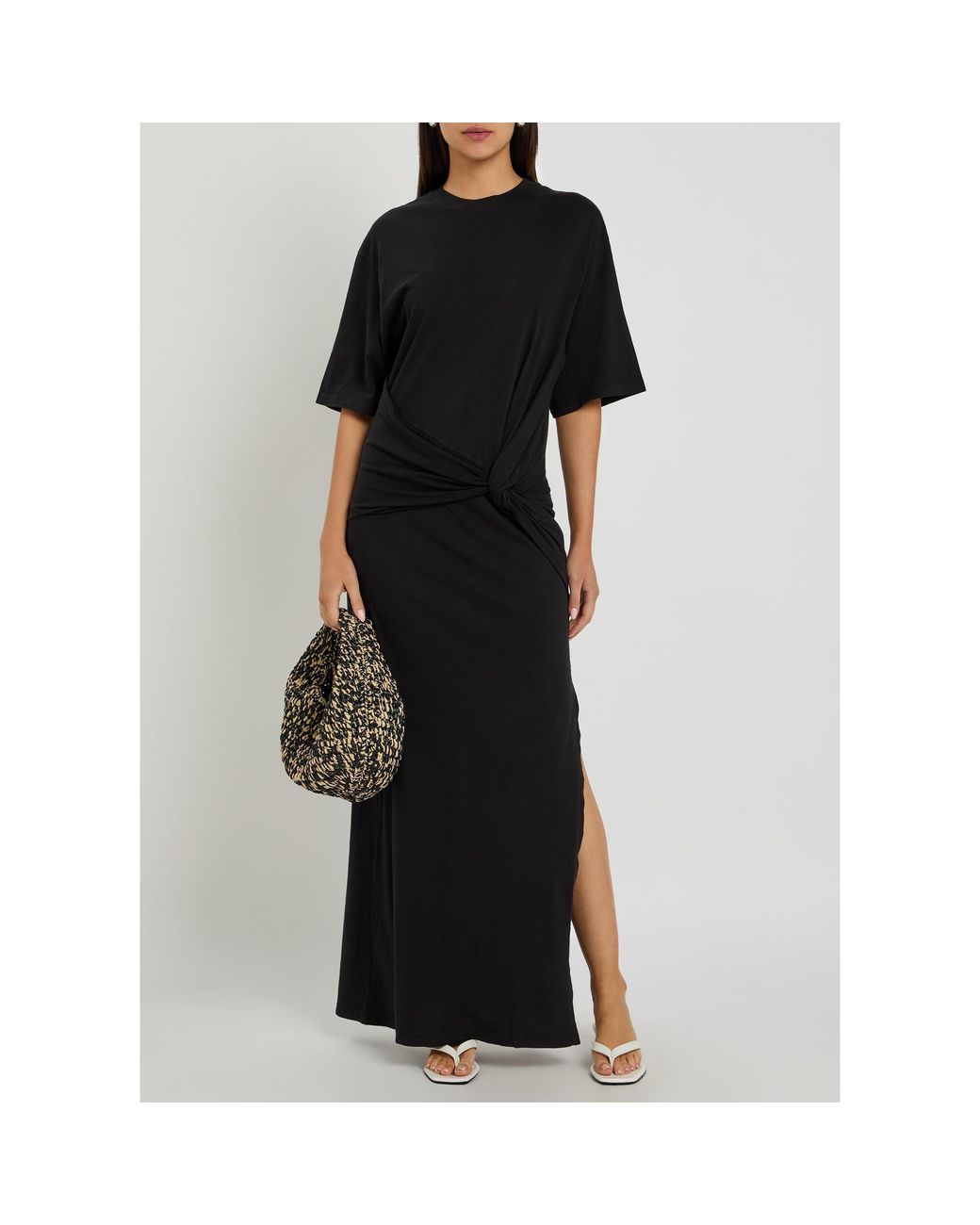 Agolde Black Casual T-Shirt Dress