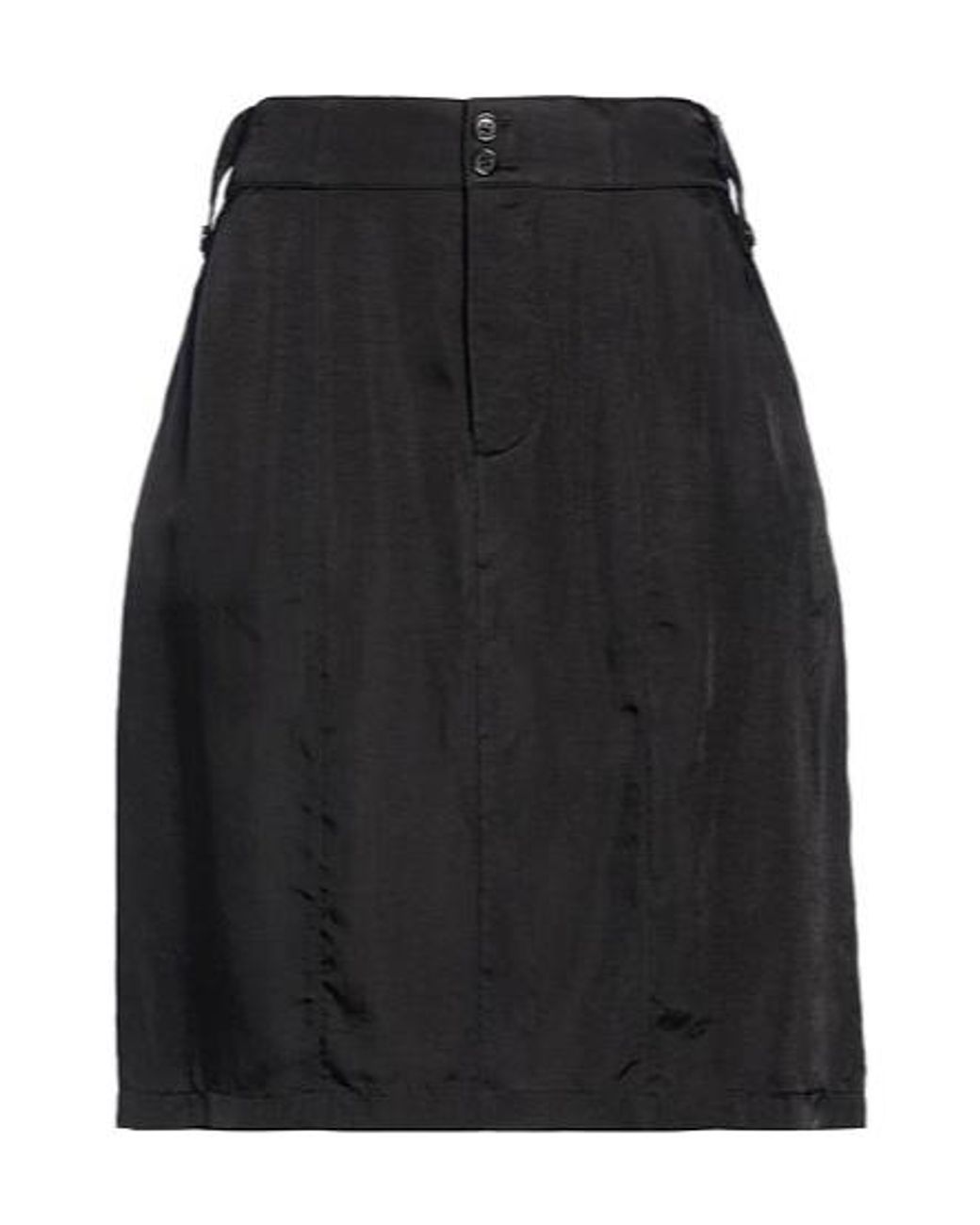 Saint Laurent Black Solid-Color A-Line Skirt