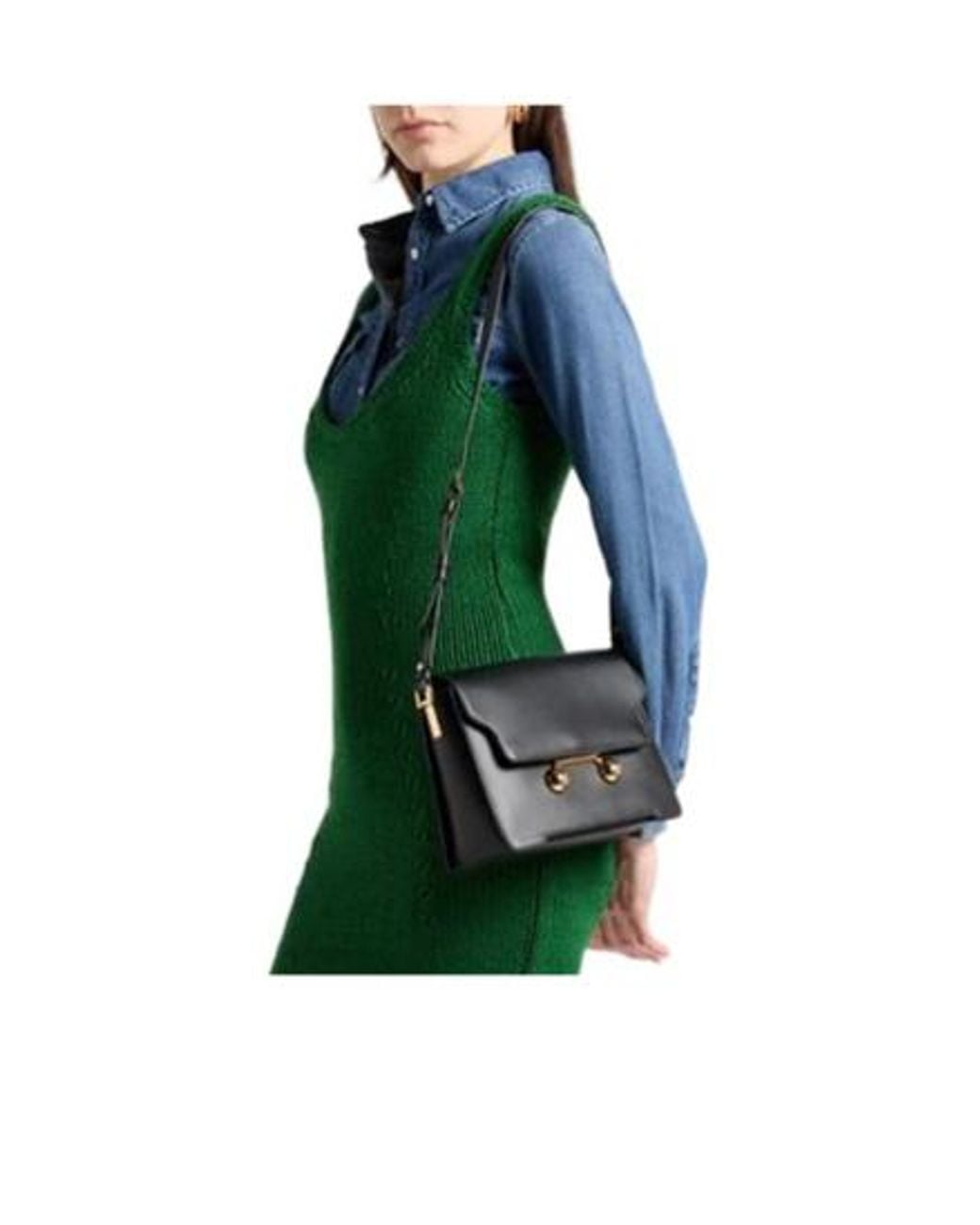 Marni Black Plain Colour Cross-Body Bags