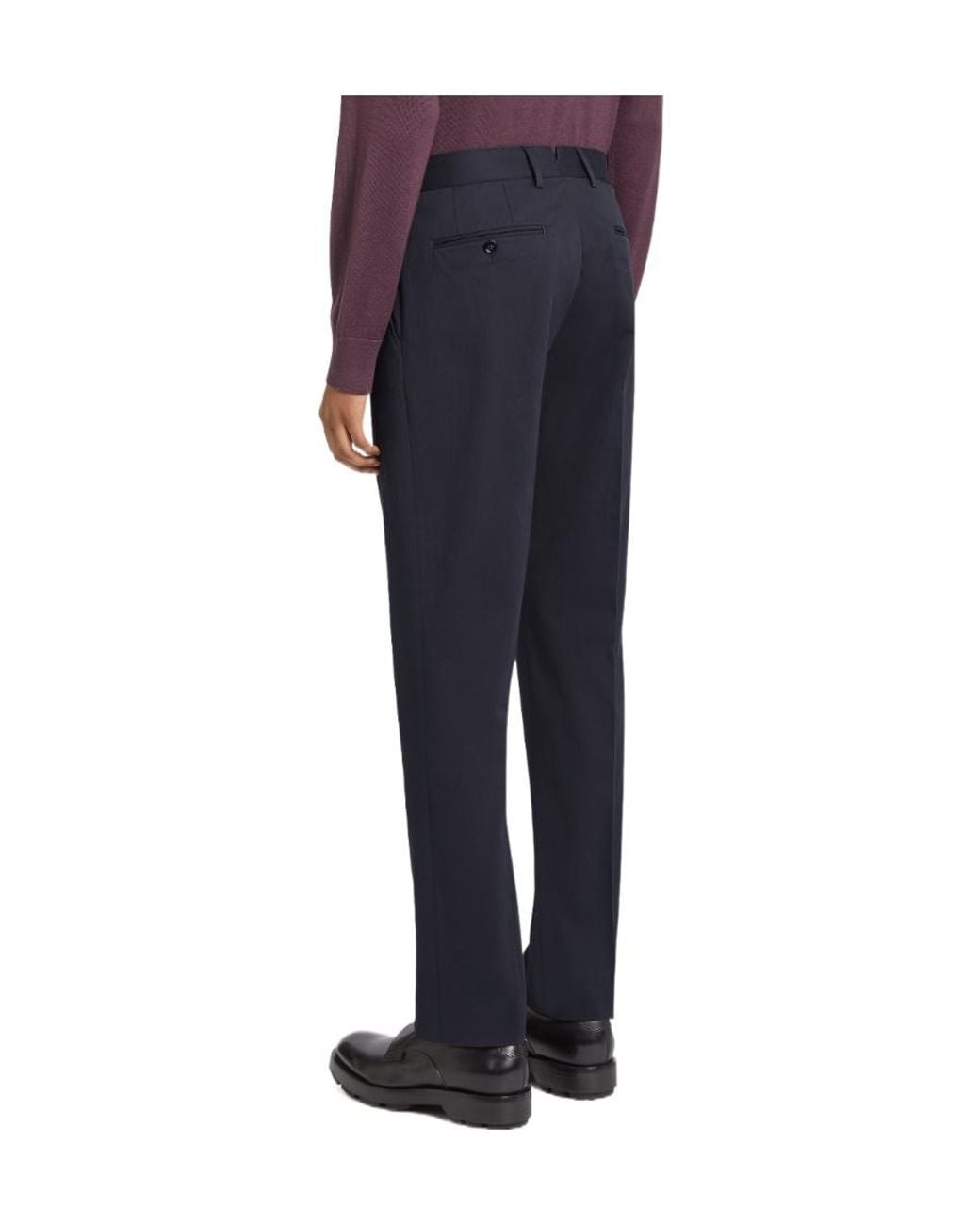 Zegna Black Straight-Leg Tailored Trousers for men