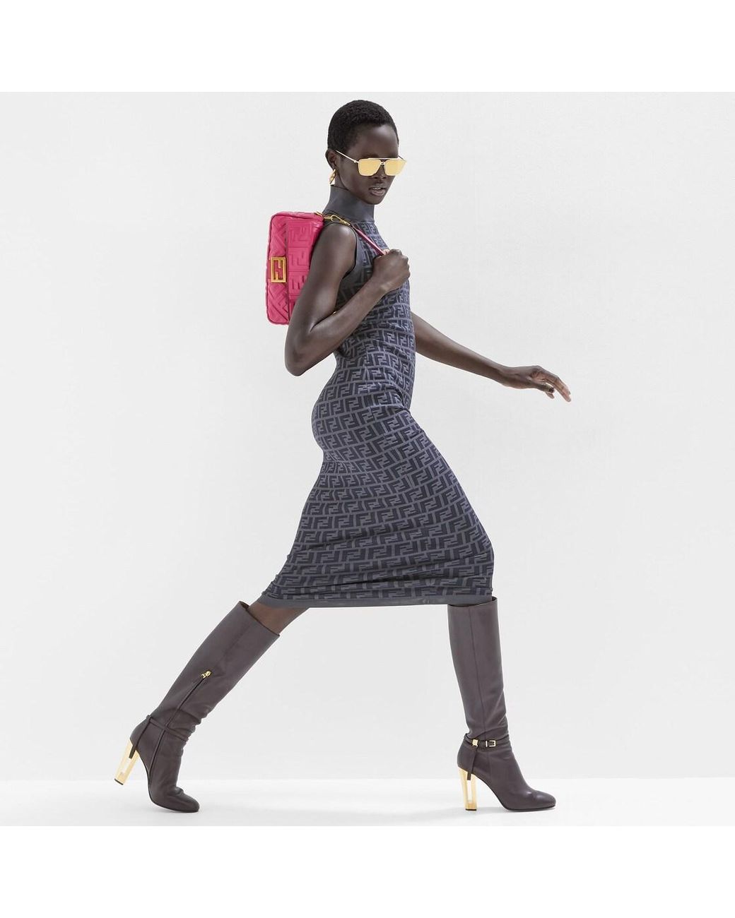 Fendi Pink Fuchsia Nappa Leather Bag