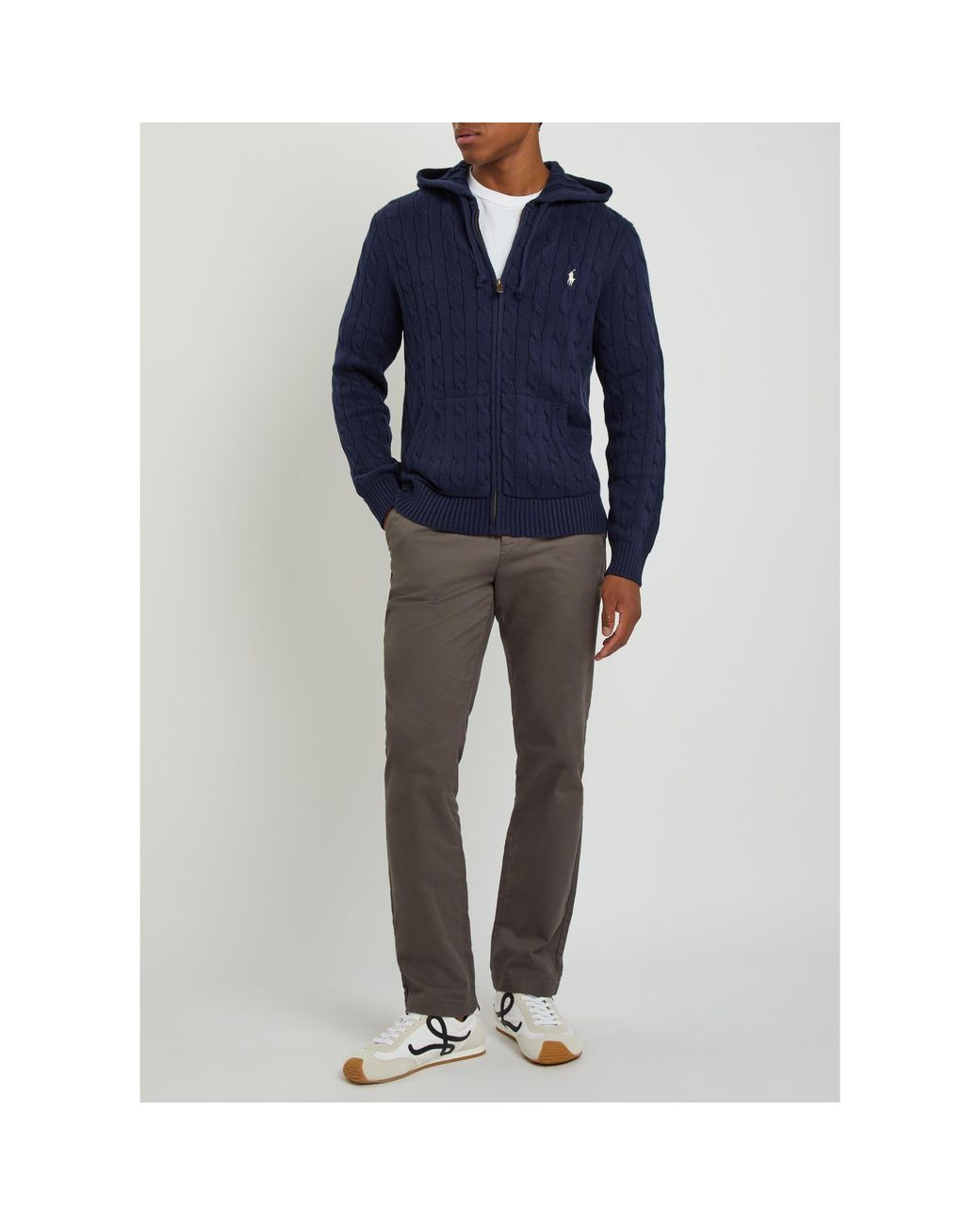 Polo Ralph Lauren Blue Cotton Hooded Sweatshirt for men