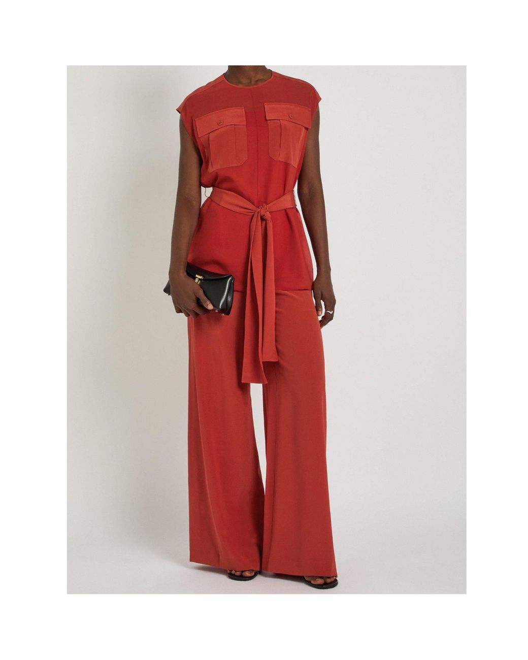 Joseph Red Belted Top