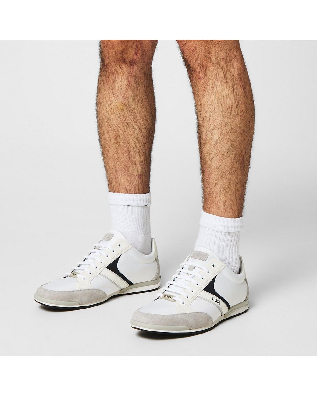 Boss White Casual Sports Shoes for men