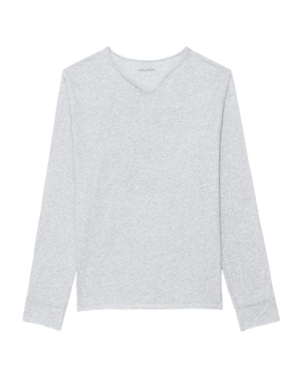 Zadig & Voltaire White Monsatir Henley Button-Detail T-Shirt for men